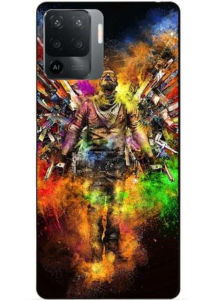 Силіконовий чохол бампер для oppo reno 5 lite з малюнком воїн контр-страйк counter-strike