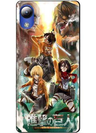 Силіконовий чохол бампер для zte blade l8 з малюнком атака на титанів attack on titan