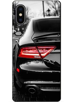 Силиконовый чехол бампер для iphone xs с рисунком audi ауди машина авто