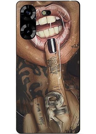 Силиконовый чехол бампер для tecno pova 5 с рисунком swag
