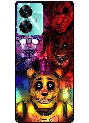 Силіконовий бампер чохол для realme c55 з малюнком freddy фредді аніматроніки