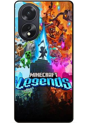 Силиконовый чехол бампер для oppo a18 игра майнкрафт minecraft