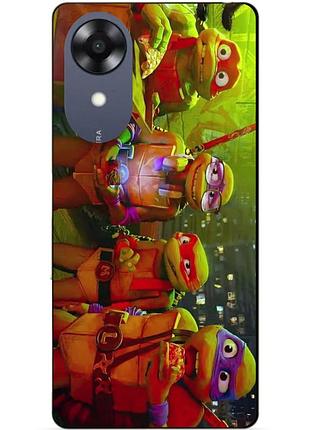 Силиконовый чехол бампер для oppo a17k черепашки ниндзя