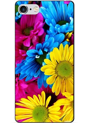 Силиконовый чехол бампер для iphone 6 с рисунком хризантемы цветы