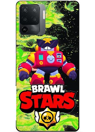 Силиконовый чехол бампер для oppo reno 5 lite с героем бравл вольт