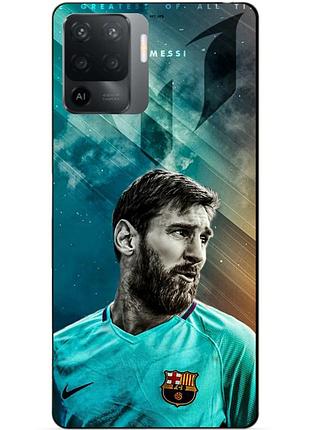 Силиконовый чехол бампер для oppo reno 5 lite с рисунком leo messi месси