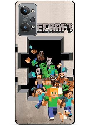 Силіконовий чохол бампер для realme gt2 з картинкою minecraft майнкрафт