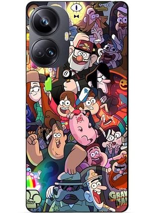 Силиконовый чехол бампер для realme 10 pro plus с рисунком гравити фолз gravity falls