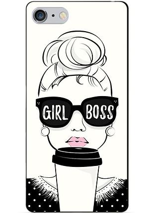 Силіконовий чохол бампер для iphone 6 plus з малюнком girl boss