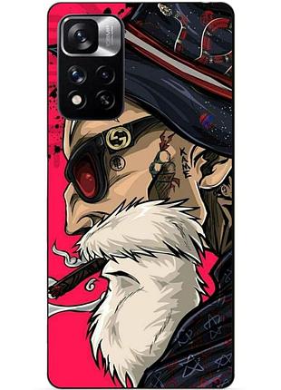 Силиконовый чехол бампер для xiaomi redmi note 11 pro plus 5g с рисунком дед хипстер