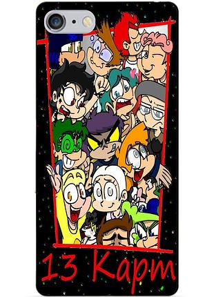 Силиконовый чехол бампер для iphone 6 plus комикс 13 карт