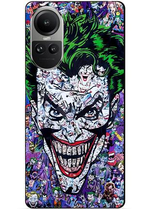 Силиконовый чехол бампер для oppo reno 10 с рисунком джокер joker