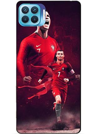 Силіконовий чохол бампер для oppo reno 4 lite з малюнком ronaldo португалія роналдо