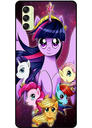 Силиконовый бампер чехол для xiaomi redmi 10 с рисунком пони my litle pony