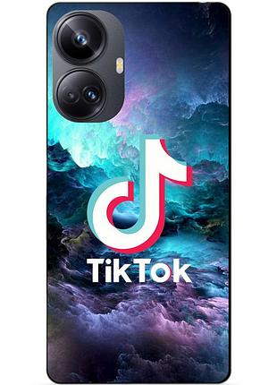 Силіконовий чохол бампер для realme 10 pro plus з малюнком tik tok тік ток