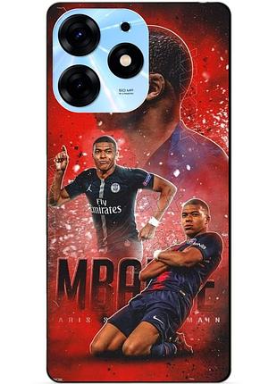 Силиконовый бампер чехол для tecno spark 10 pro с рисунком мбаппе psg mbappe