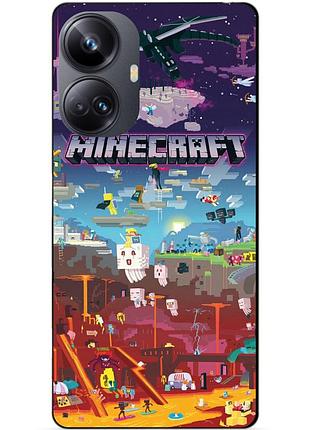 Силіконовий чохол бампер для realme 10 pro plus гра minecraft майнкрафт