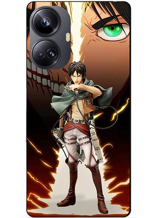 Силіконовий чохол бампер для realme 10 pro plus з малюнком атака титанів attack on titan