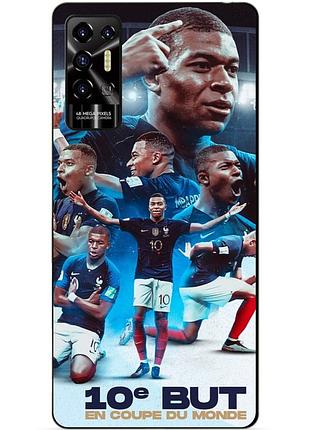 Силіконовий бампер чохол для tecno pova 2 з малюнком мбаппе франція mbappe