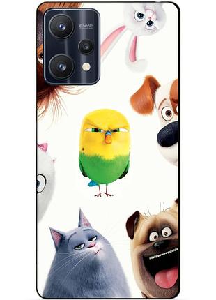 Силіконовий чохол бампер для realme 9 pro з малюнком таємне життя домашніх животних