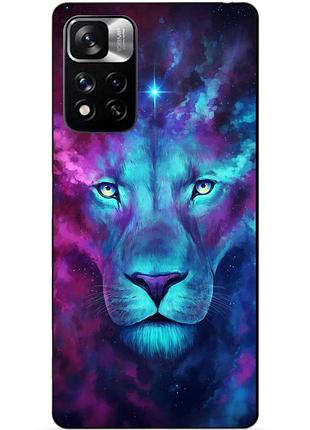 Силиконовый чехол бампер для xiaomi redmi note 11 pro plus 5g с рисунком космический лев