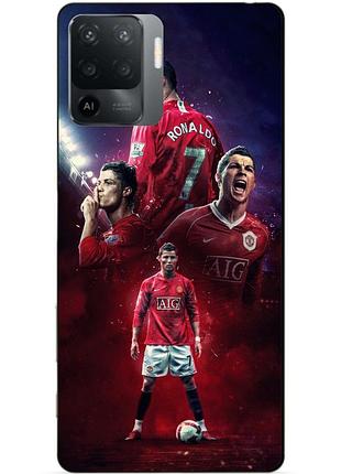 Силіконовий чохол бампер для oppo reno 5 lite з малюнком ronaldo mu роналдо