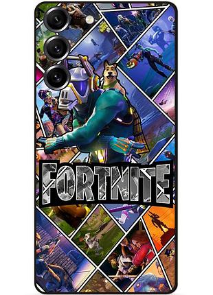 Силиконовый чехол бампер для samsung s23 plus с картинкой фортнайт fortnite