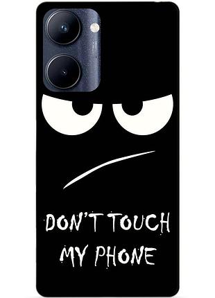 Силіконовий чохол бампер для realme c33 з малюнком очей dont touch my phone