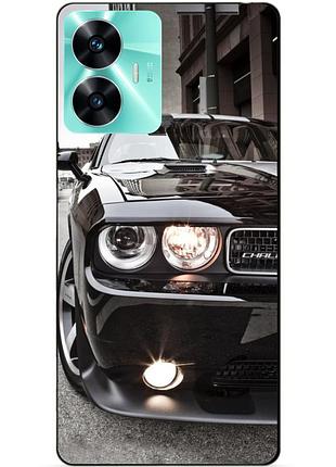 Силіконовий чохол бампер для realme c55 з малюнком dodge додж машина авто