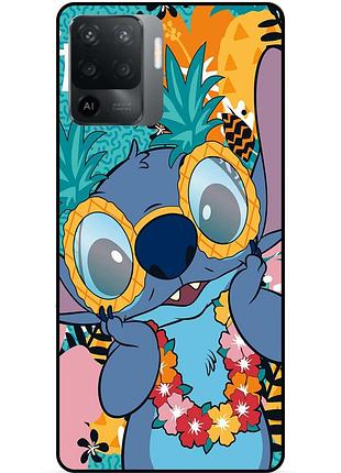 Силіконовий бампер чохол для oppo reno 5 lite з малюнком стіч stitch