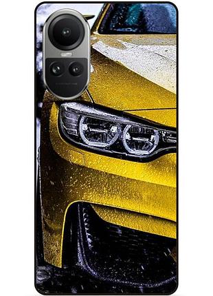 Силиконовый чехол бампер для oppo reno 10 с рисунком bmw бмв машина авто
