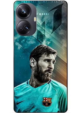 Силиконовый чехол бампер для realme 10 pro plus с рисунком leo messi месси
