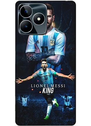 Силиконовый чехол бампер для realme c53 с рисунком messi аргентина месси
