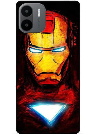Силиконовый бампер чехол для xiaomi redmi a2 / a1 с рисунком marvel марвел железный человек iron man