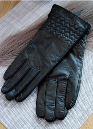Перчатки женские кожаные перчатки размер 7-7.5  видеообзор3 фото