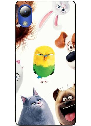 Силиконовый чехол бампер для zte blade l8 с рисунком тайная жизнь домашних животных