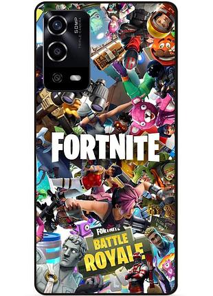 Силіконовий чохол бампер для oppo a55 з картинкою fortnite фортнайт