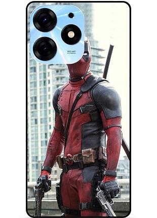 Силиконовый бампер чехол для tecno spark 10 pro с рисунком deadpool дэдпул
