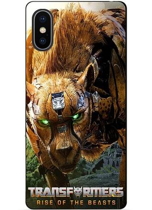 Силиконовый чехол бампер для iphone xs с рисунком читор звероботы трансформеры transformers