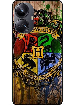 Силиконовый бампер чехол для realme 10 pro plus с рисунком hogwarts хогвартс гарри поттер harry potter