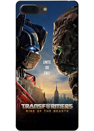 Силиконовый чехол бампер для iphone 7 plus с рисунком звероботы трансформеры transformers