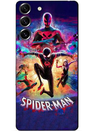 Силиконовый чехол бампер для samsung s23 plus spider man человек паук майлз моралес