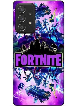 Силиконовый чехол бампер для samsung a52 с рисунком fortnite marvel фортнайт марвел