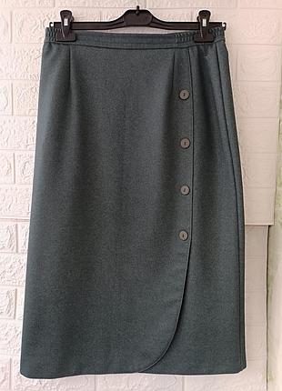 Интересная зеленая юбка юбка миди