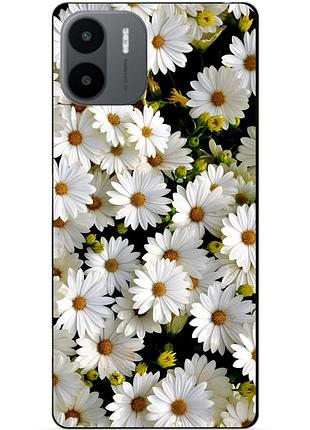 Силиконовый чехол бампер для xiaomi redmi a2 / a1 с рисунком ромашки цветы