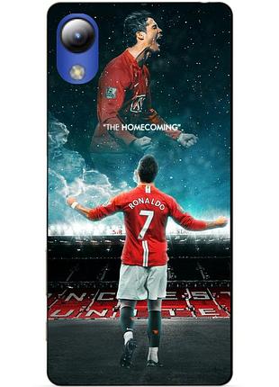 Силиконовый чехол бампер для zte blade l8 с рисунком роналдо мю ronaldo