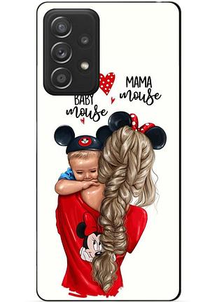 Чехол силиконовый бампер для samsung a32 с рисунком мама и малыш