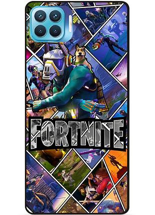 Силиконовый чехол бампер для oppo reno 4 lite с картинкой фортнайт fortnite