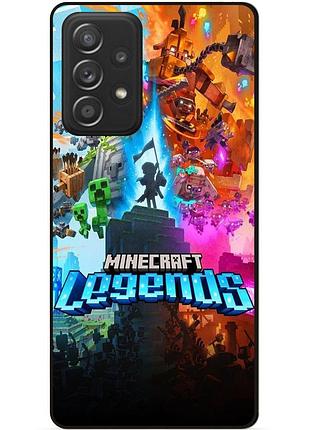 Силиконовый чехол бампер для samsung a52 игра майнкрафт minecraft
