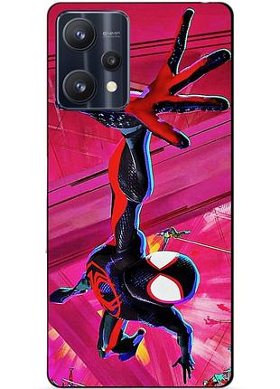 Силиконовый чехол бампер для realme 9 pro с рисунком spider man человек паук майлз моралес